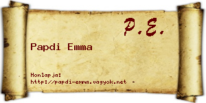 Papdi Emma névjegykártya