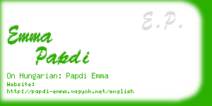 emma papdi business card